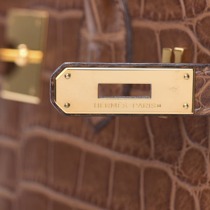 Hermes Matte Alligator Birkin 30 Alezan 20 of 29