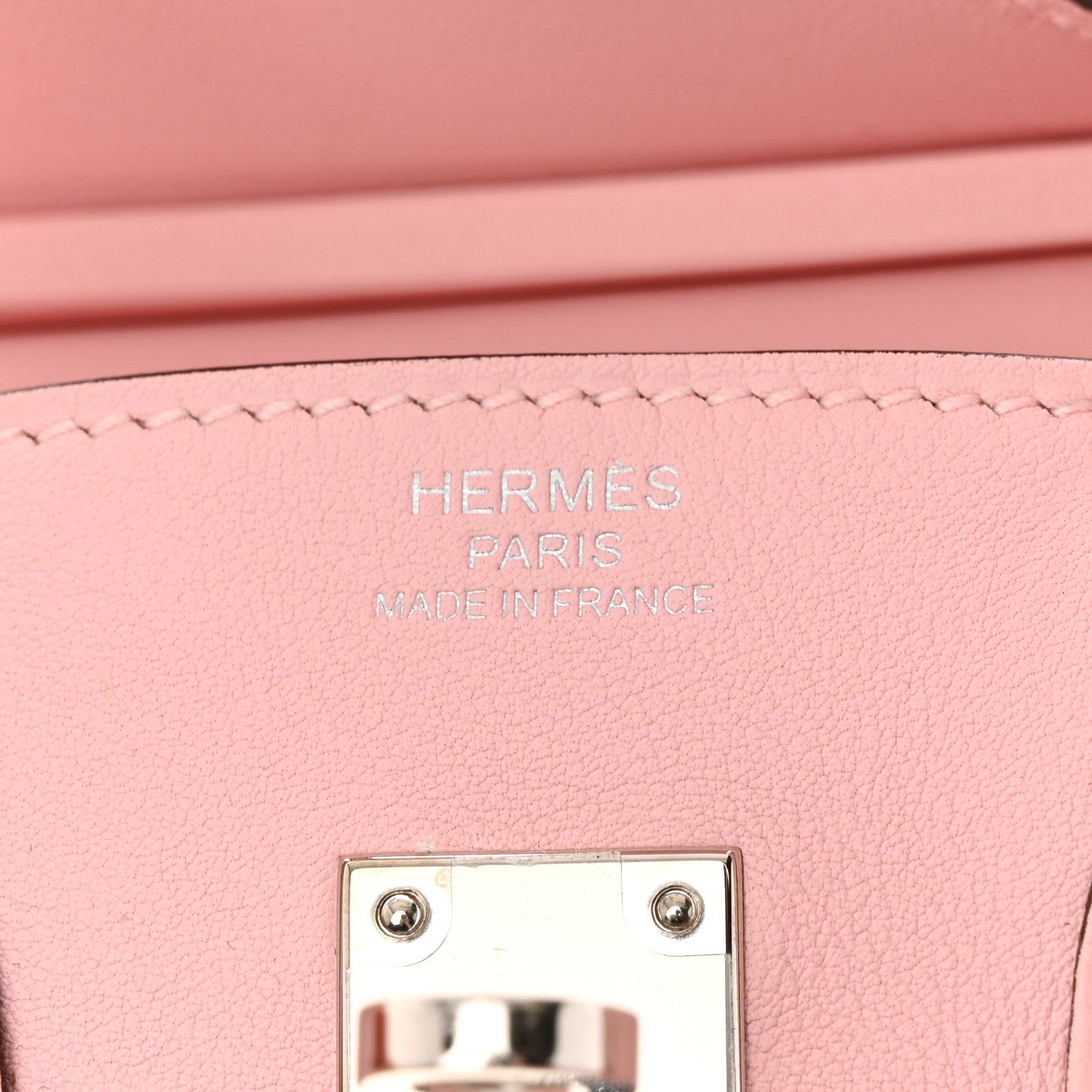 Hermes Swift Birkin 25 Rose Sakura 6 of 10