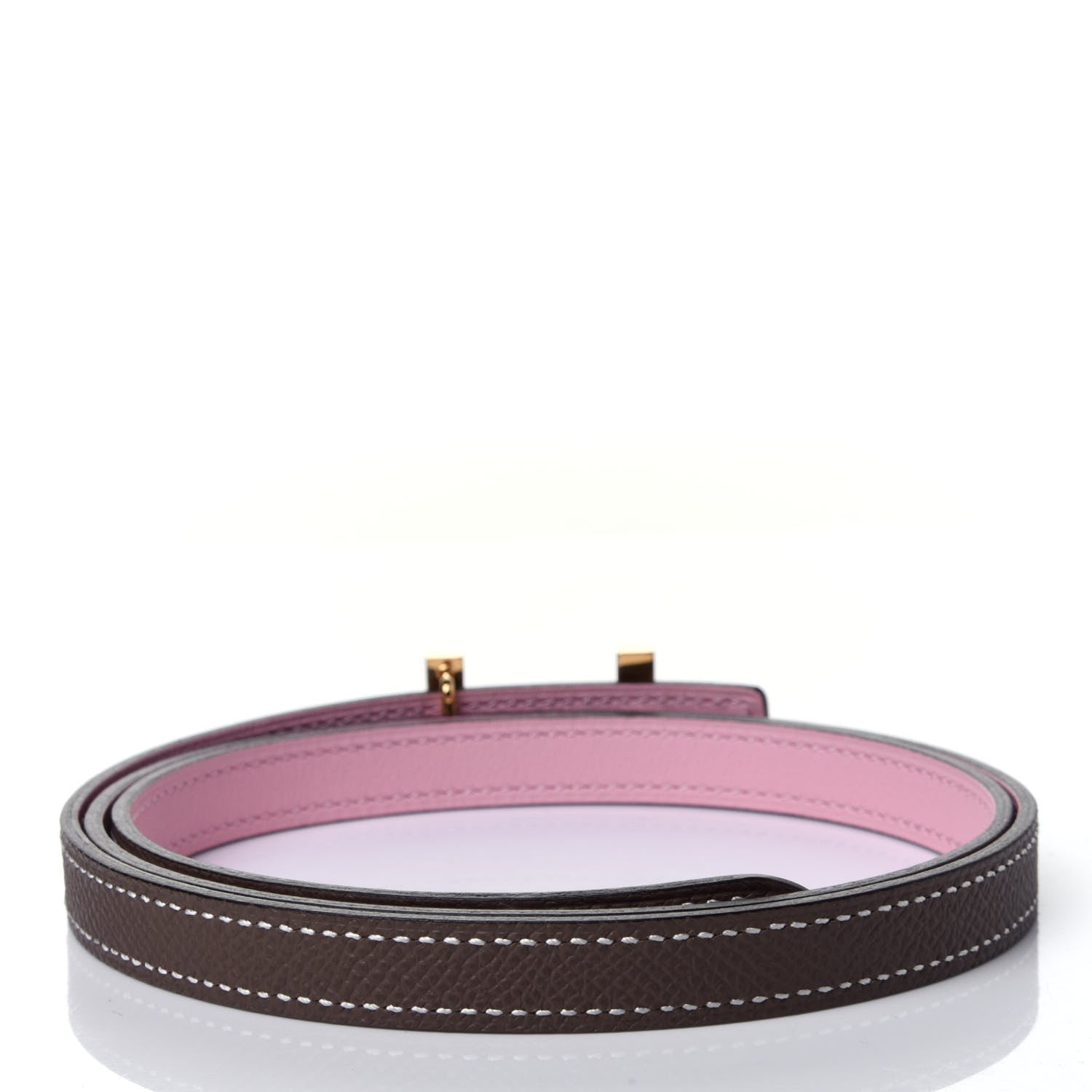 Hermes Epsom Swift 13mm Focus Belt 85 Rose Sakura Etoupe 2 of 4