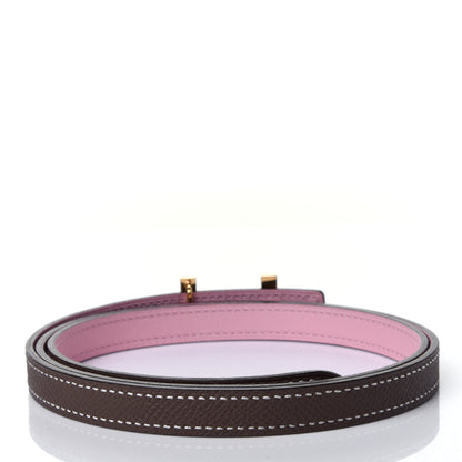 Hermes Epsom Swift 13mm Focus Belt 85 Rose Sakura Etoupe 2 of 4