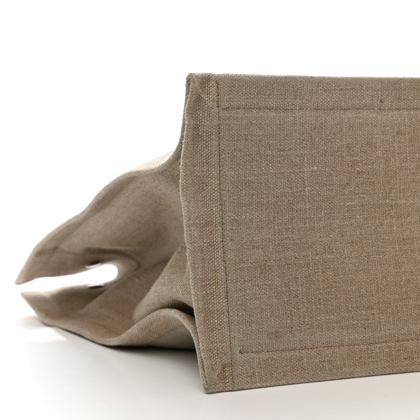 Linen Calfskin Rive Gauche Tote Optic White