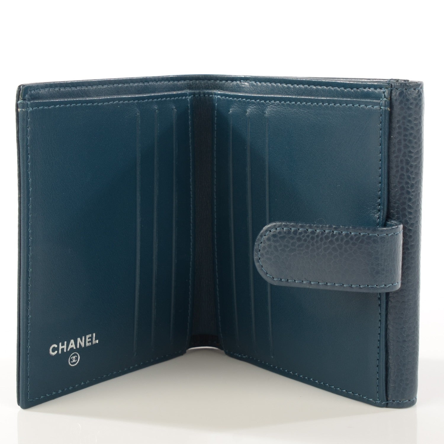 Chanel Caviar Small Timeless CC Wallet Navy 5 of 8