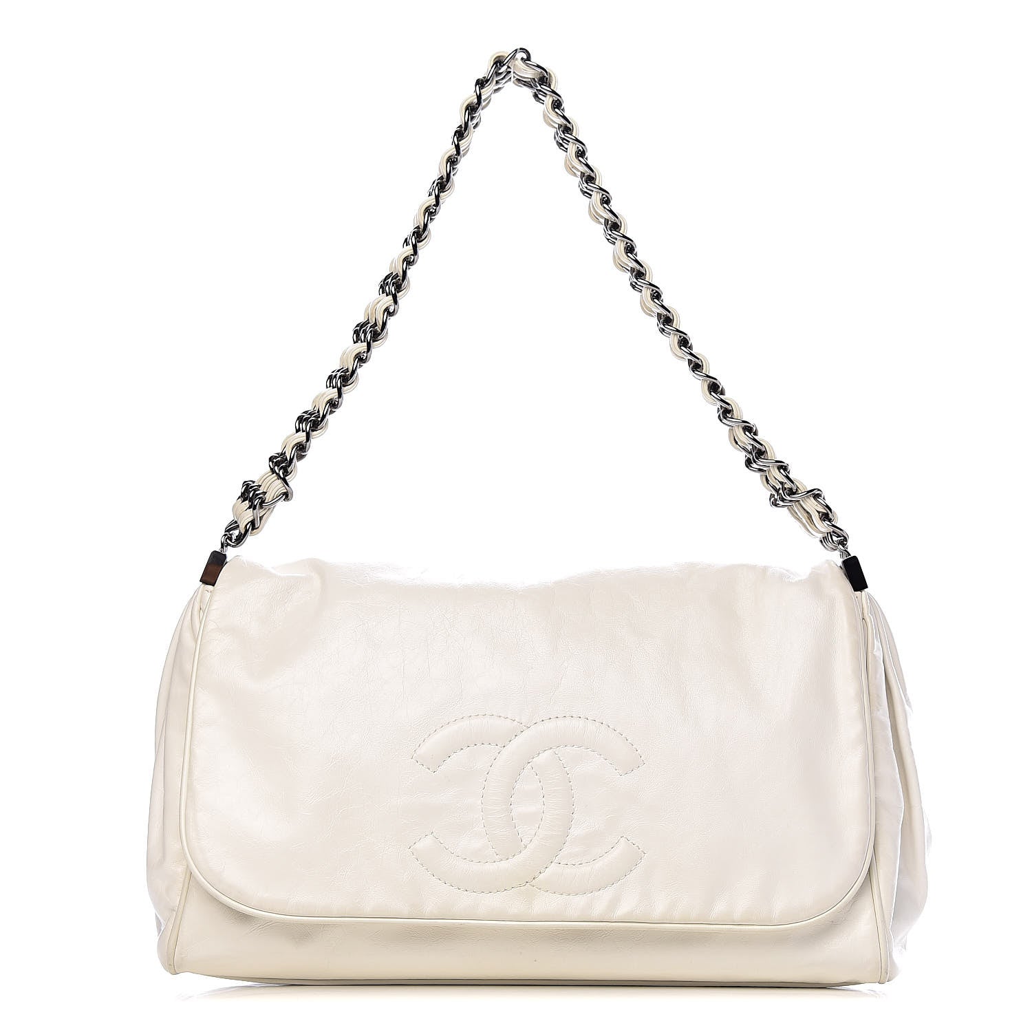 Chanel Calfskin Large Rock and Chain Flap White 1 of 15