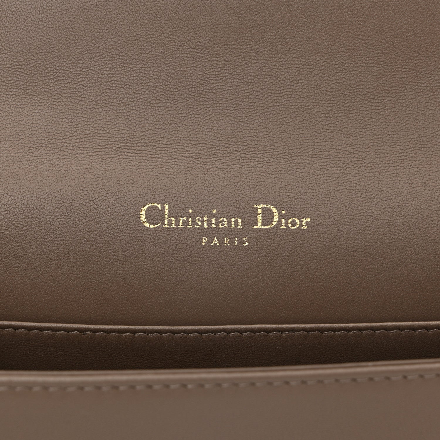 Christian Dior Lambskin Cannage Lady Dior Pouch Warm Taupe 6 of 10