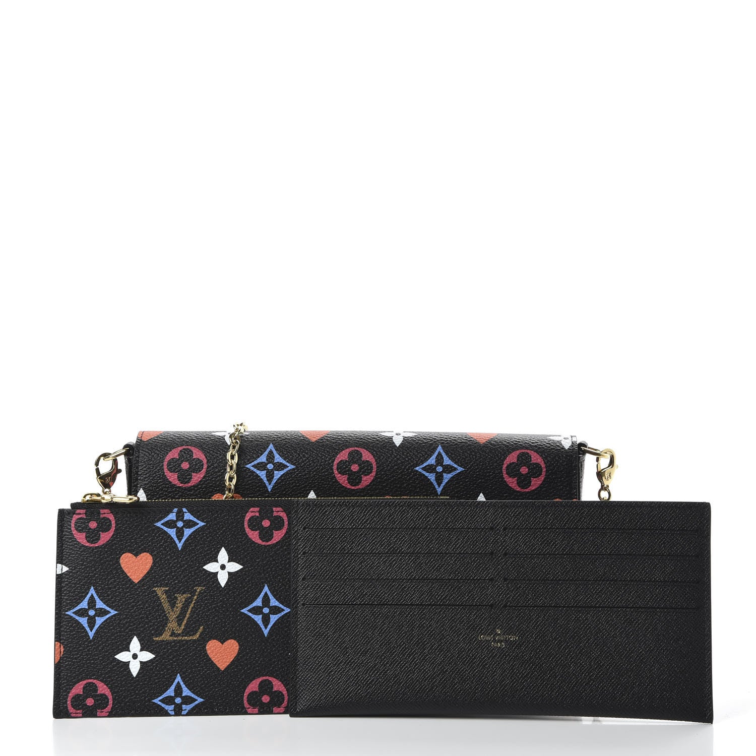 Louis Vuitton Game On Felicie Chain Wallet Black 10 of 10