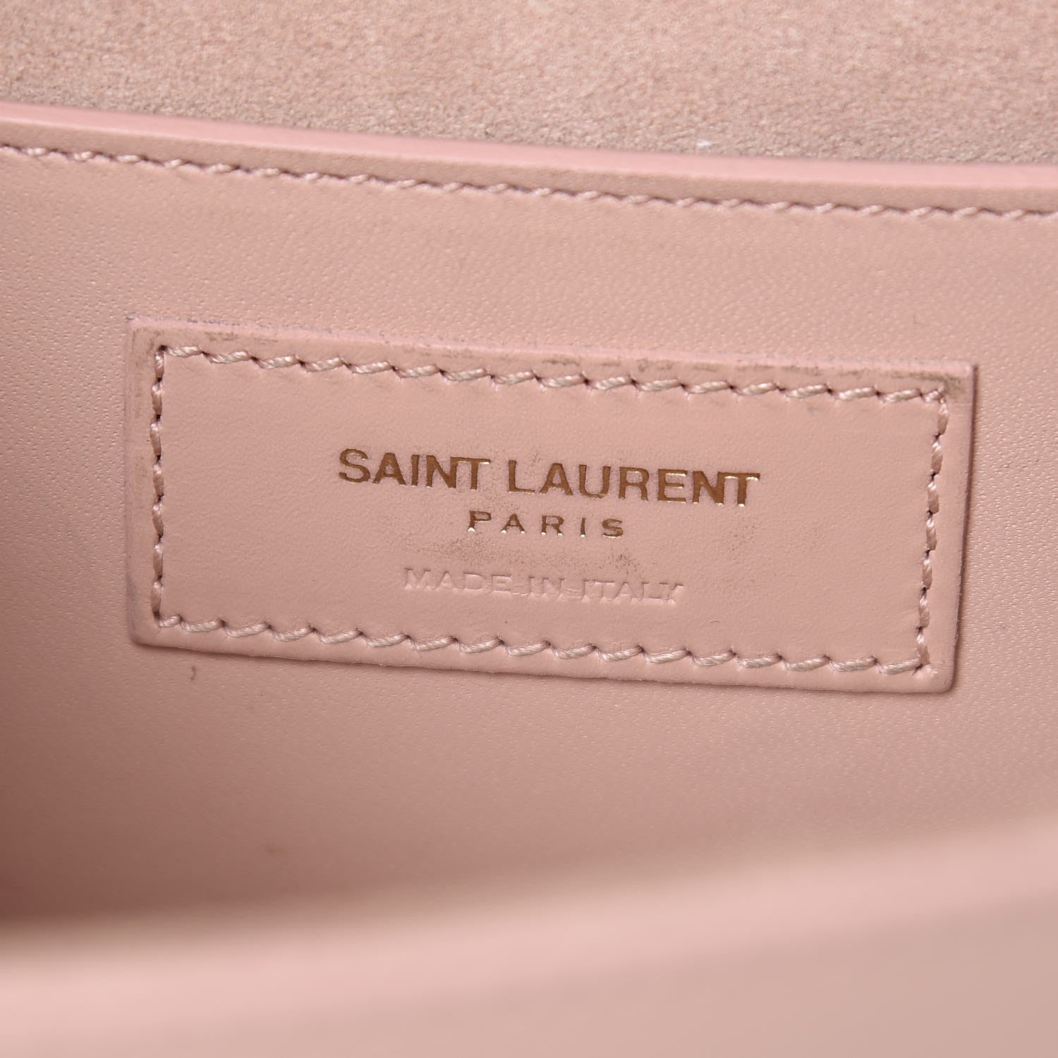 Saint Laurent Calfskin Classic Monogram Tassel Clutch Pale Blush 6 of 10