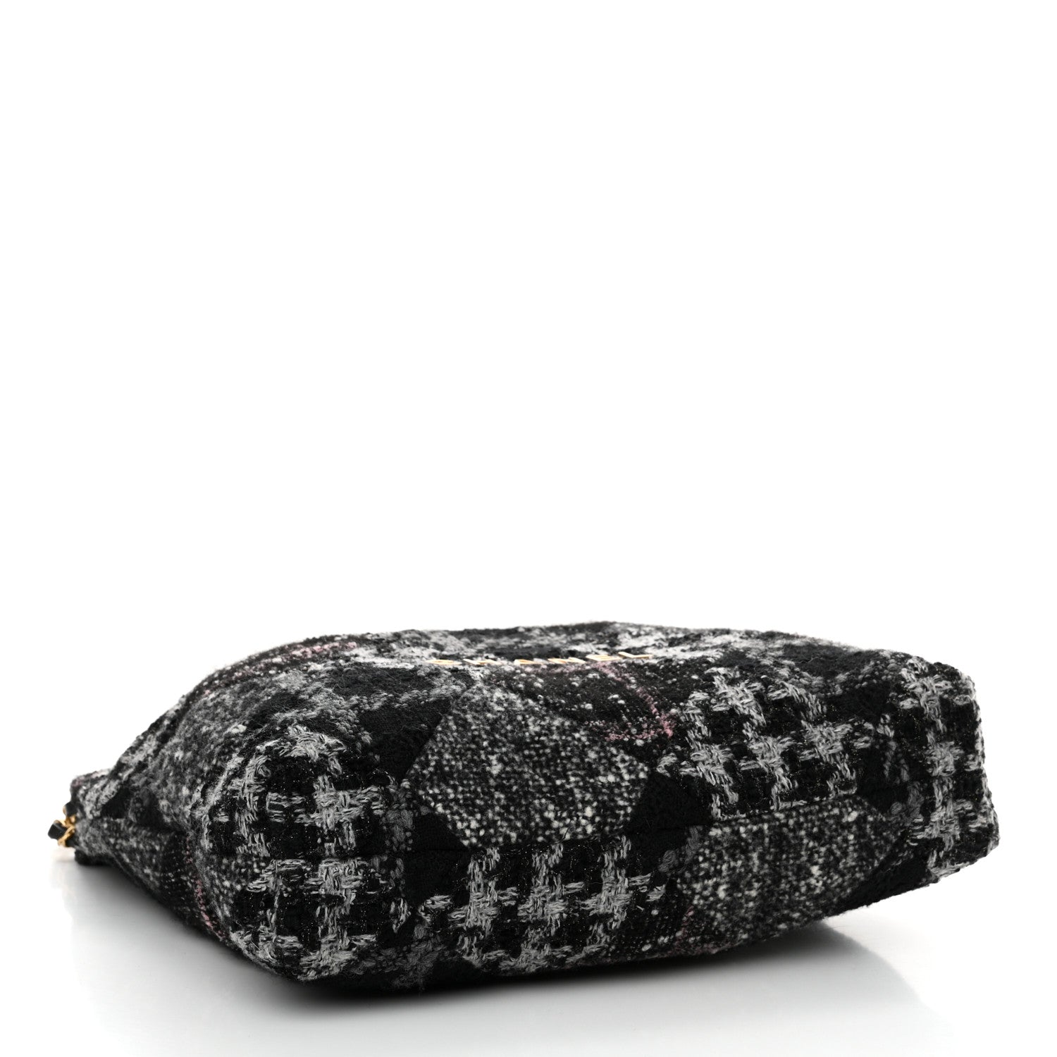 Chanel Tweed Patchwork Quilted Chanel 22 Black Grey Pink 5 of 11