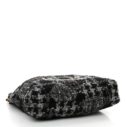 Chanel Tweed Patchwork Quilted Chanel 22 Black Grey Pink 5 of 11