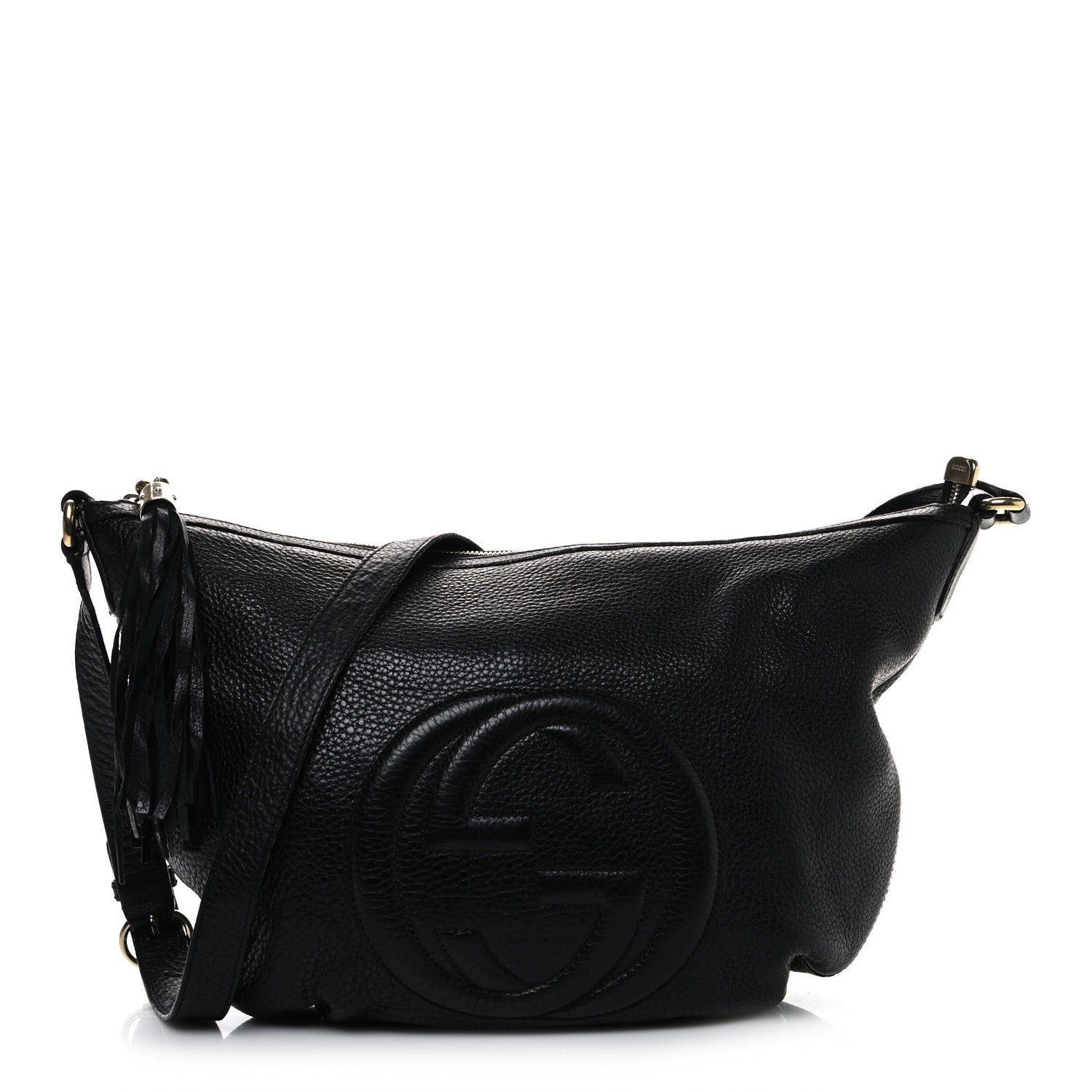Gucci Pebbled Calfskin Medium Soho Hobo Black 1 of 14
