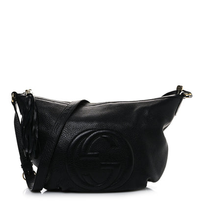 Gucci Pebbled Calfskin Medium Soho Hobo Black 1 of 14