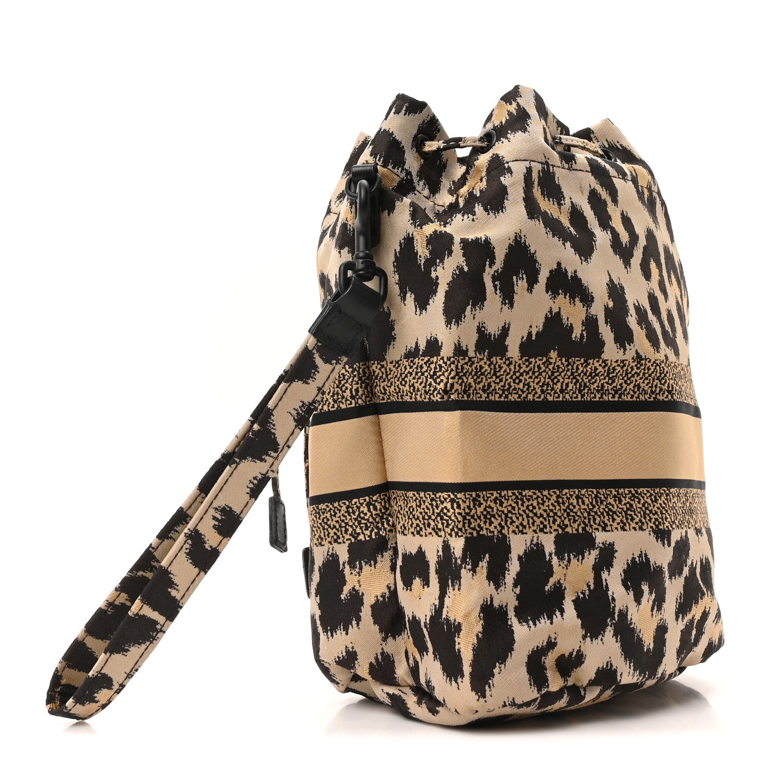 Christian Dior Canvas Mizza Embroidered Leopard DiorTravel Pouch Beige 3 of 11