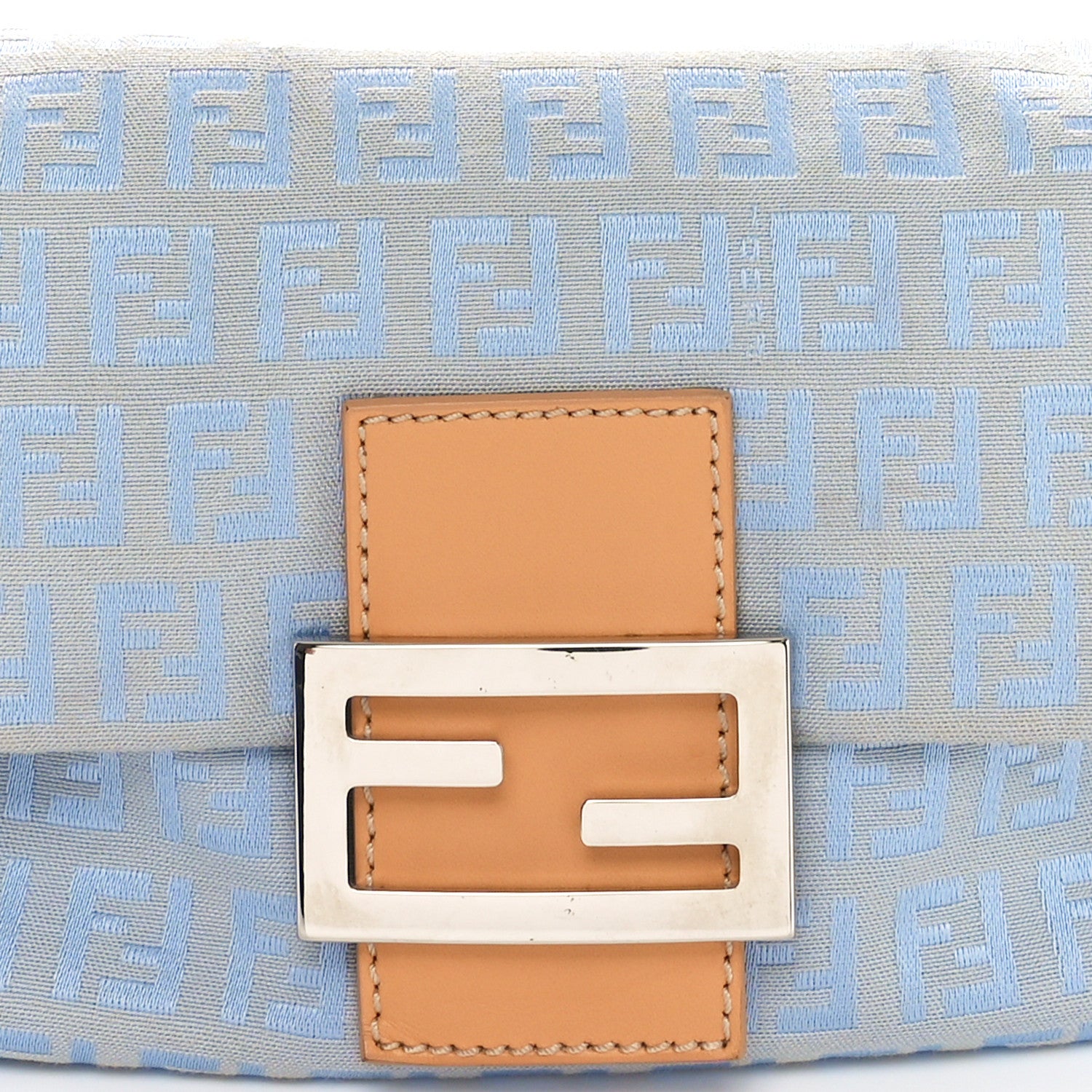 Fendi Zucchino Mini Mama Baguette Blue 7 of 9
