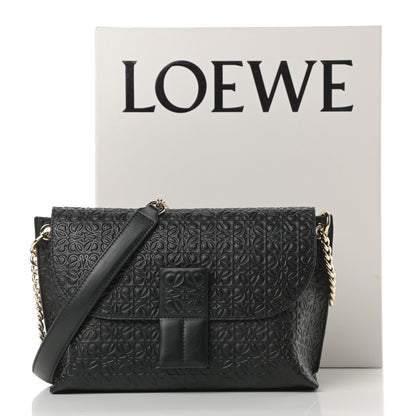 Loewe Goatskin Embossed Avenue Shoulder Bag Black 11 of 11
