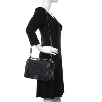 Chanel Caviar Quilted New Medium Boy Flap Black 2 of 10