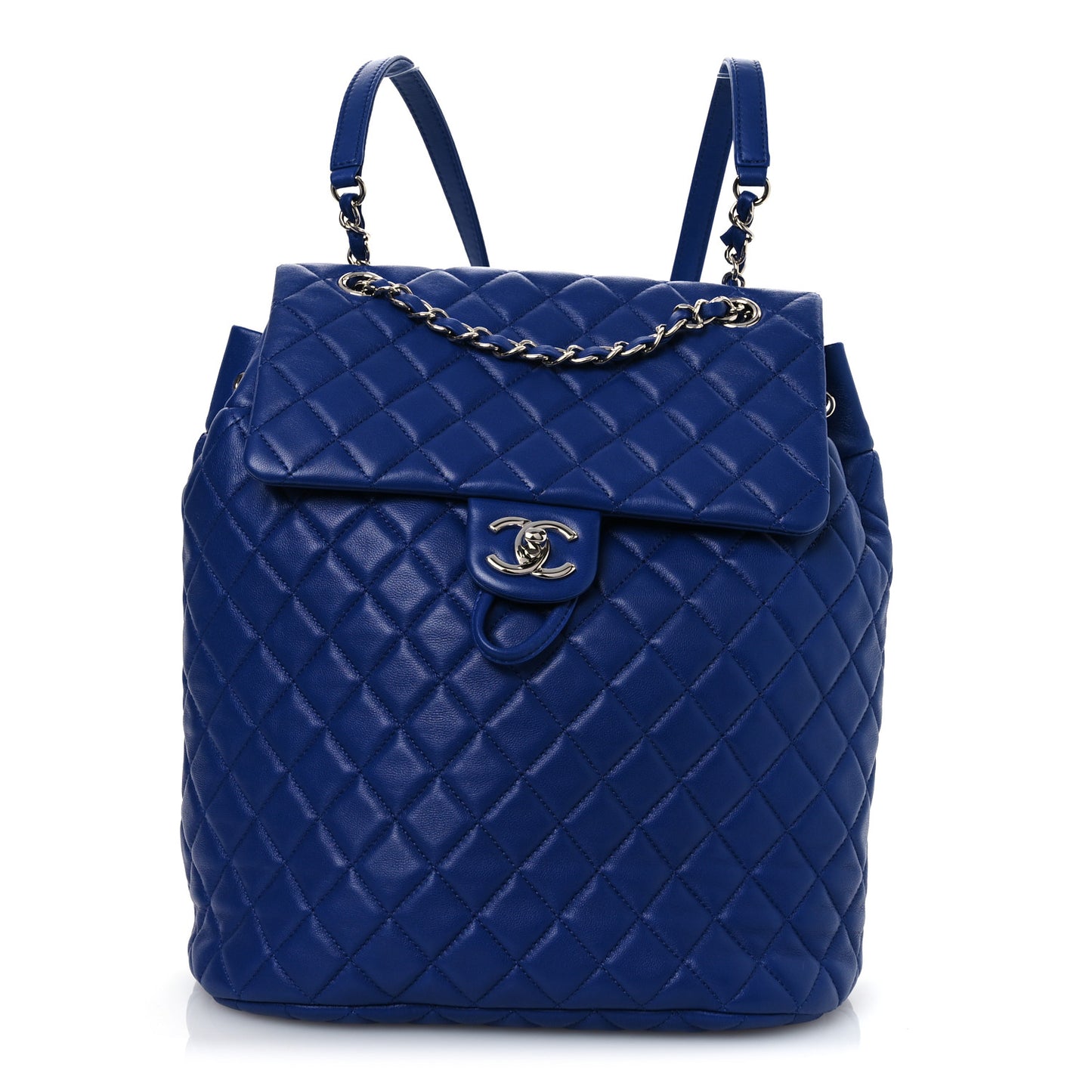 Lambskin Quilted Large Urban Spirit Backpack Blue