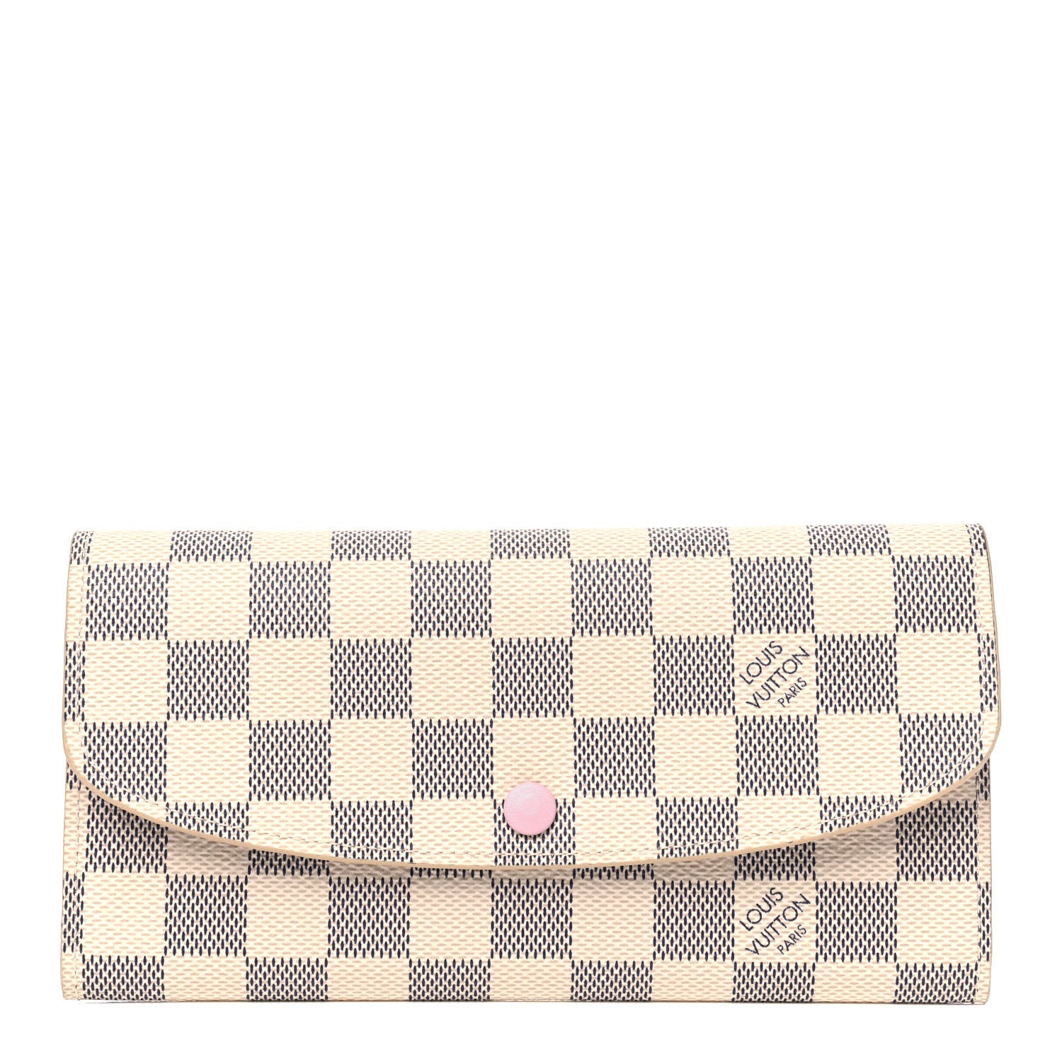 Louis Vuitton Damier Azur Emilie Wallet Rose Ballerine 1 of 4