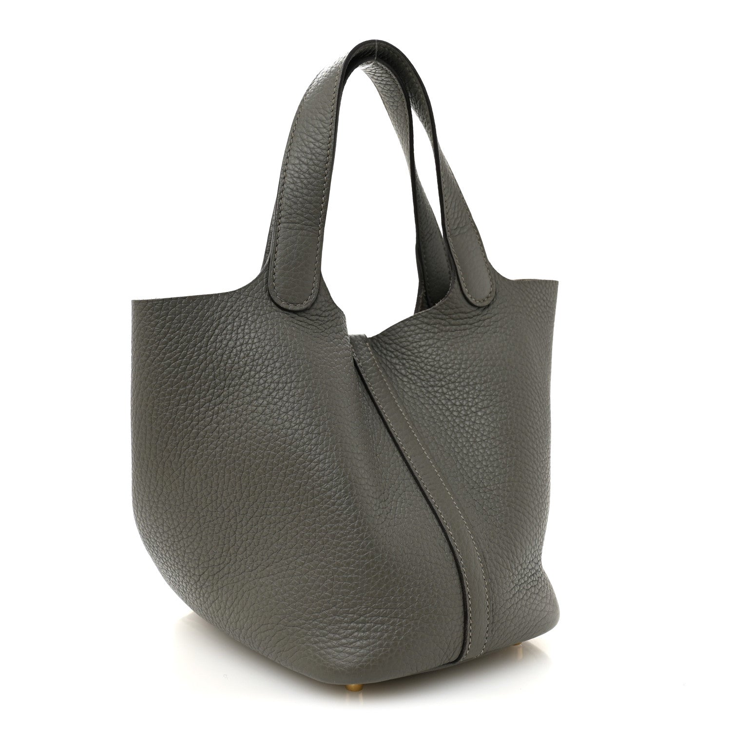 Hermes Taurillon Clemence Picotin Lock 18 PM Gris Meyer 3 of 10