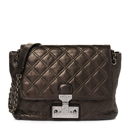 Marc Jacobs Lacquered Lambskin Baroque The Large Single Flap Bronze 1 of 13