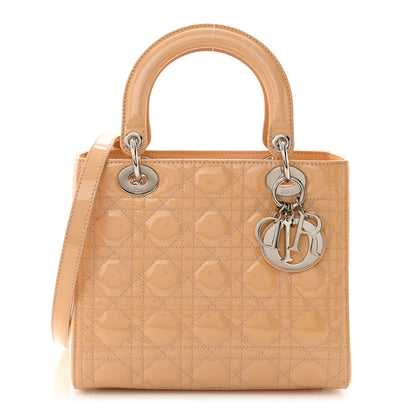 Christian Dior Patent Cannage Medium Lady Dior Rose Clair 1 of 11