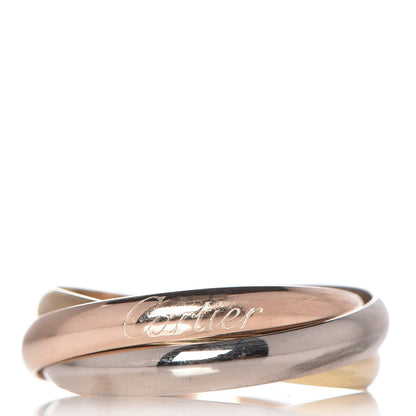 Cartier 18K Pink Yellow White Gold Small Trinity Ring 53 6.25 1 of 8