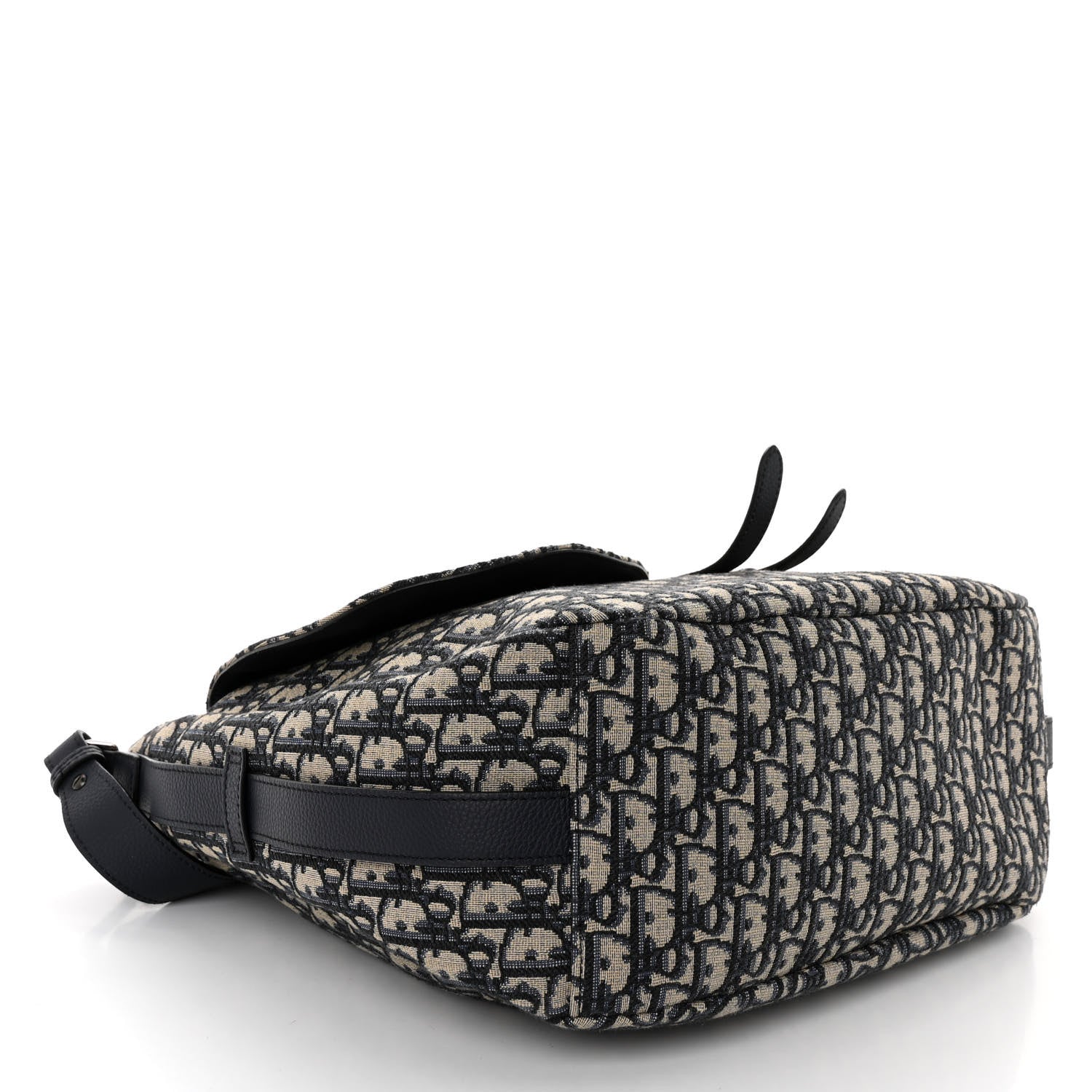 Christian Dior Oblique Soft Saddle Bag Beige Blue 4 of 9