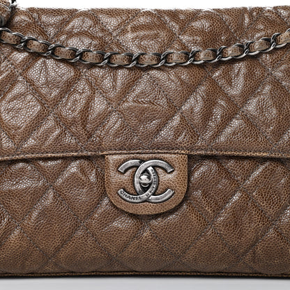 Chanel Crumpled Grained Calfskin Jumbo CC Crave Flap Beige 8 of 18