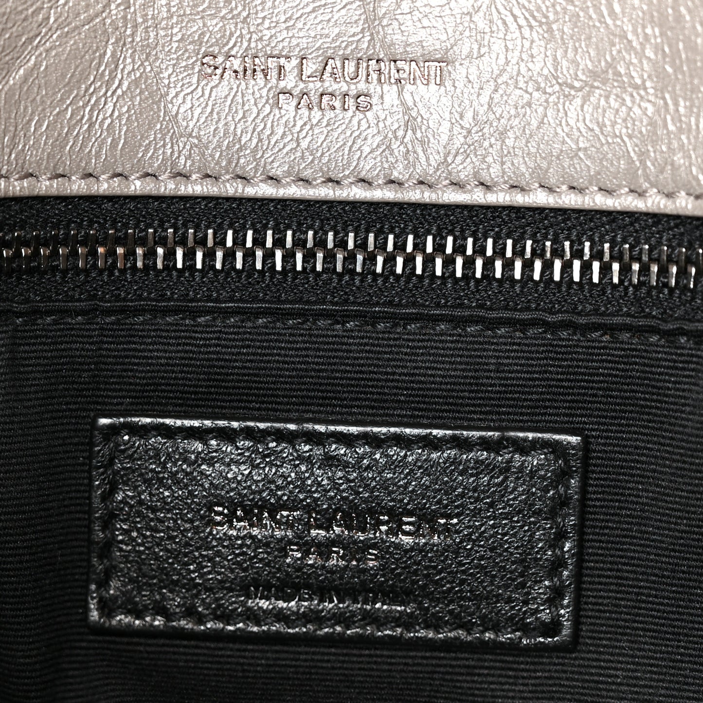 Crinkled Calfskin Matelasse Monogram Medium Niki Chain Satchel Fog