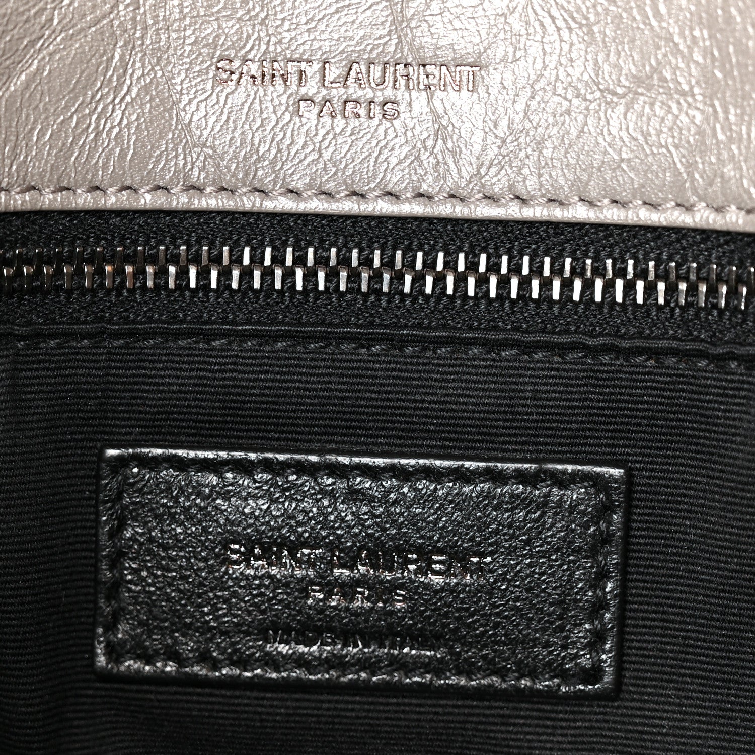 Saint Laurent Crinkled Calfskin Matelasse Monogram Medium Niki Chain Satchel Fog 6 of 11