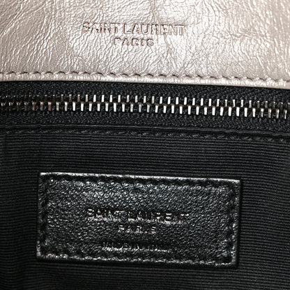 Saint Laurent Crinkled Calfskin Matelasse Monogram Medium Niki Chain Satchel Fog 6 of 11