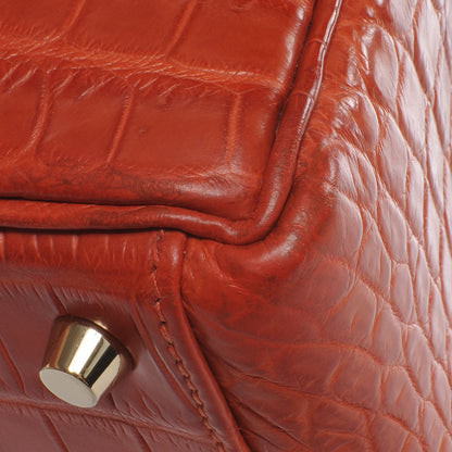 Hermes Matte Niloticus Crocodile Kelly 35 Sanguine 8 of 16