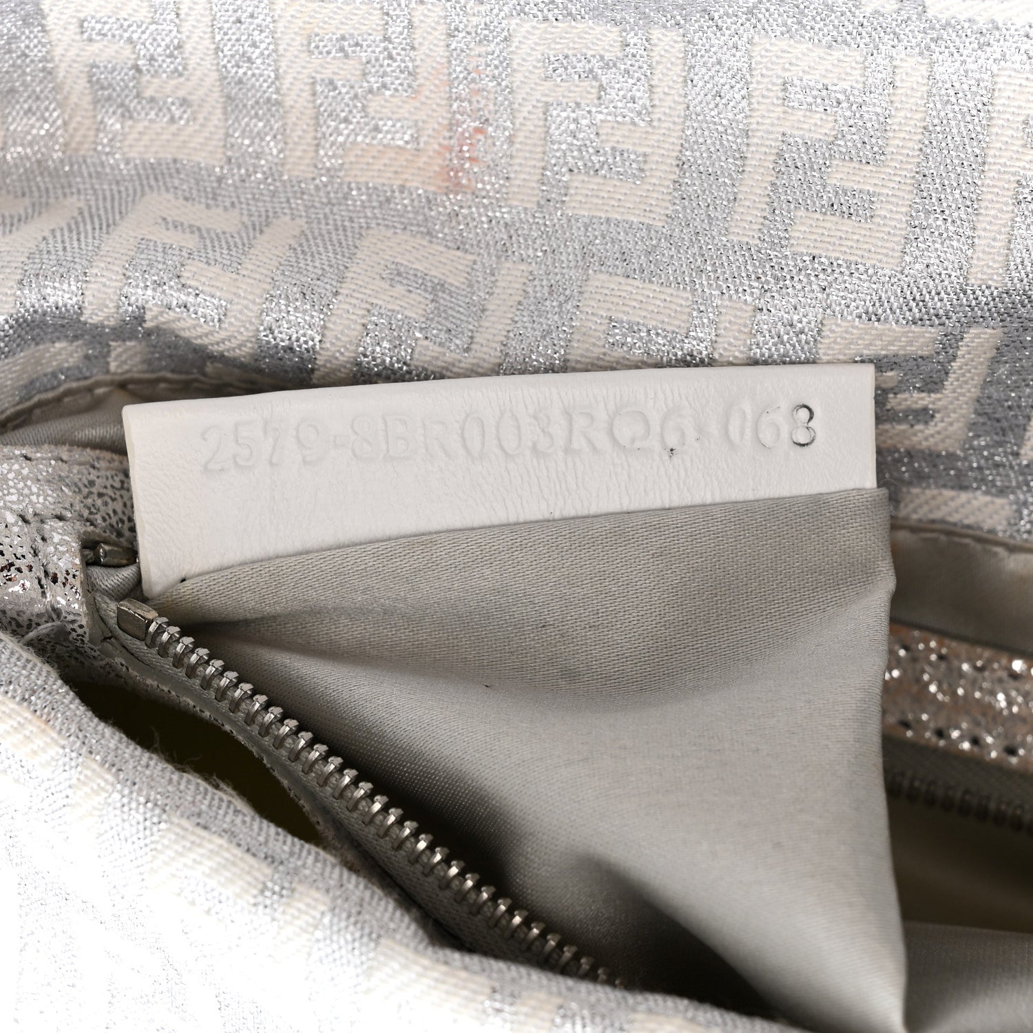 Fendi Metallic Zucchino Baguette Silver 6 of 11