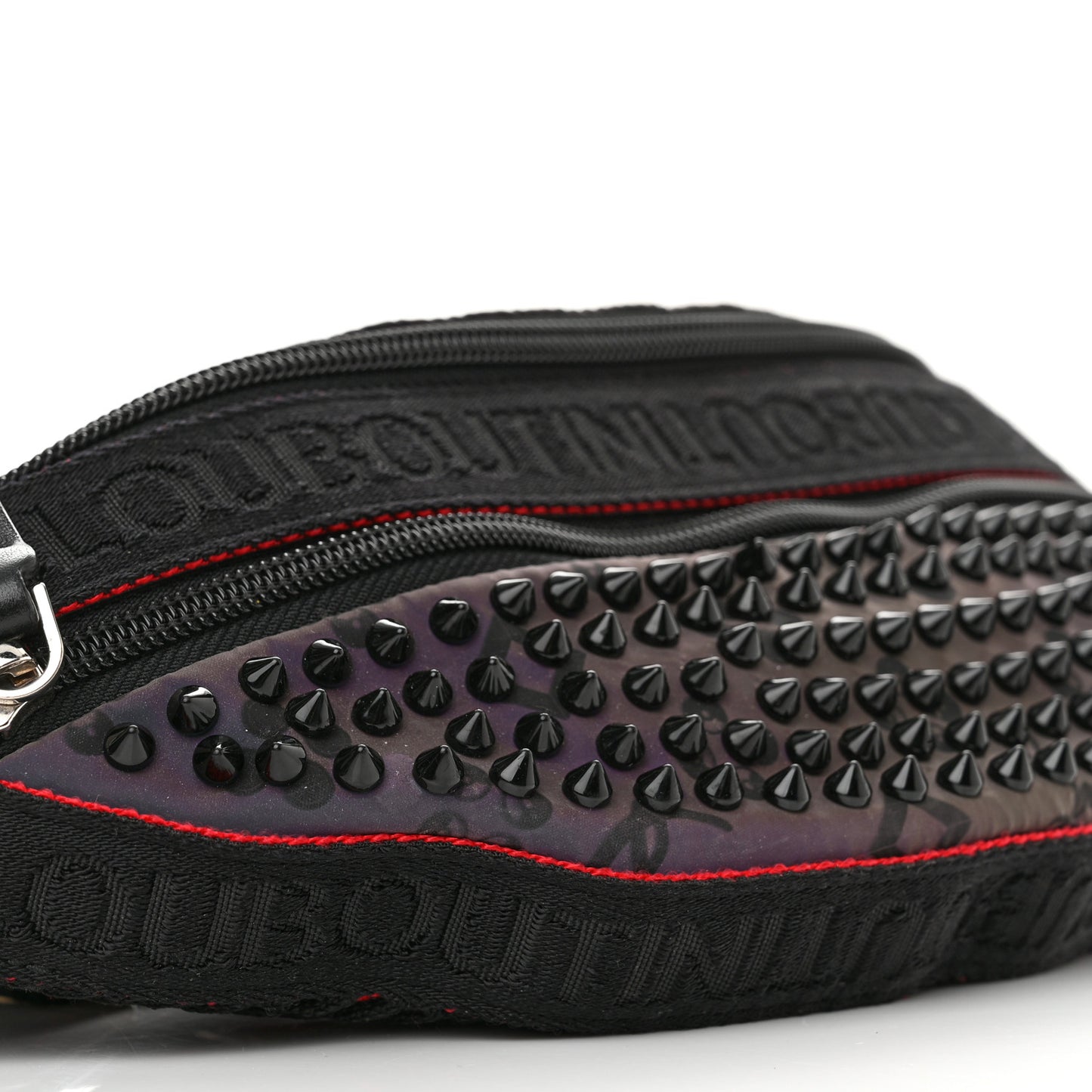 Calfskin Spiked Paris NYC Belt Bag Black Black