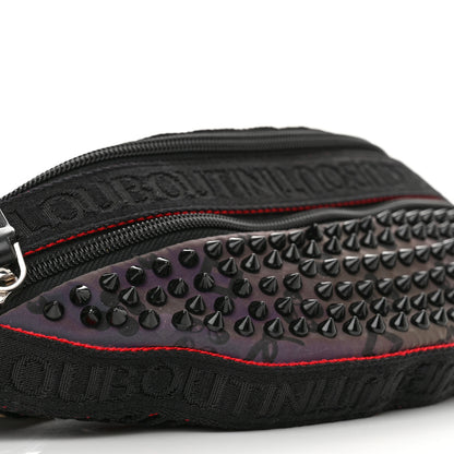 Christian Louboutin Calfskin Spiked Paris NYC Belt Bag Black Black 9 of 11