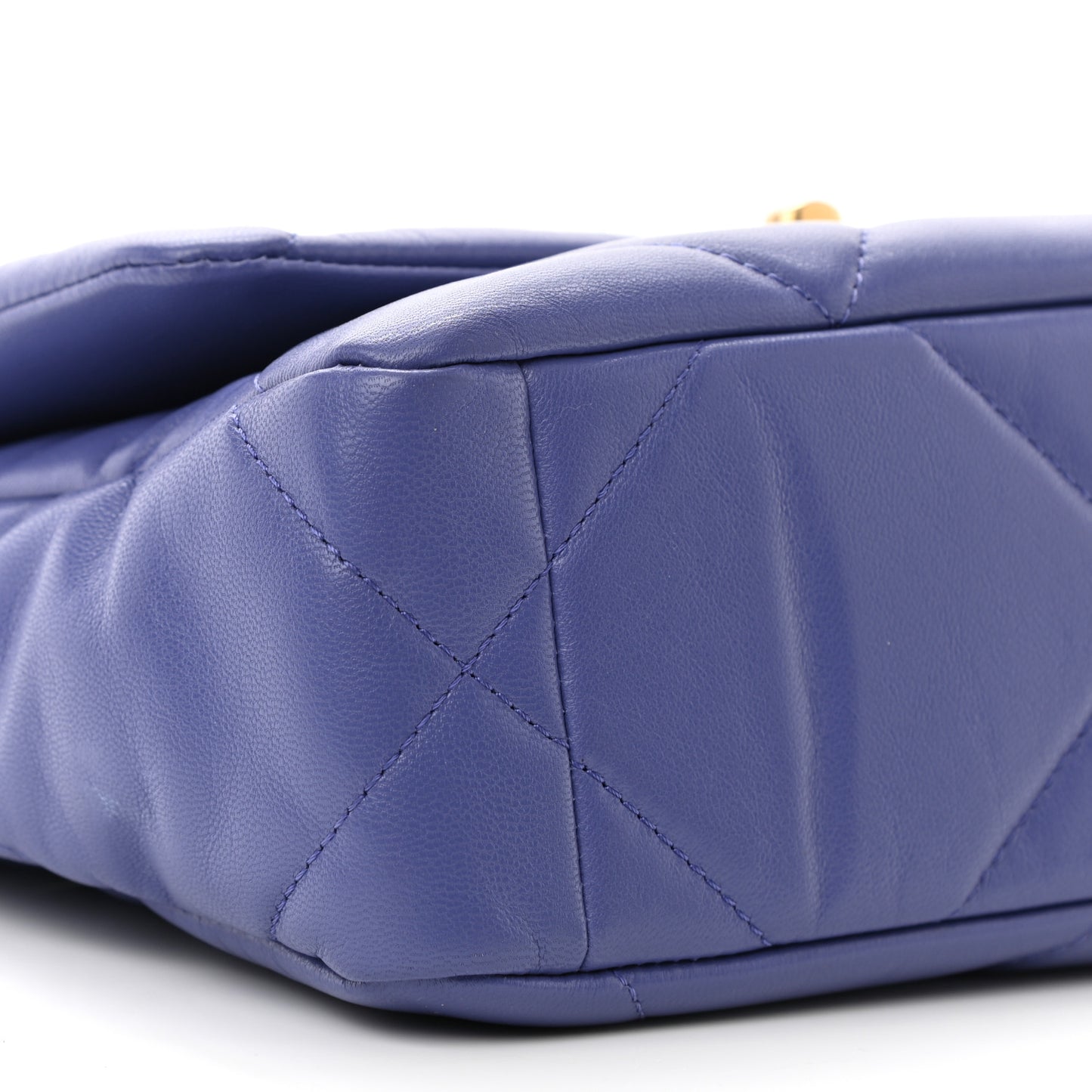 Goatskin Quilted Medium Chanel 19 Flap Purple
