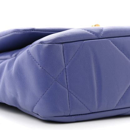 Chanel Goatskin Quilted Medium Chanel 19 Flap Purple 9 of 10