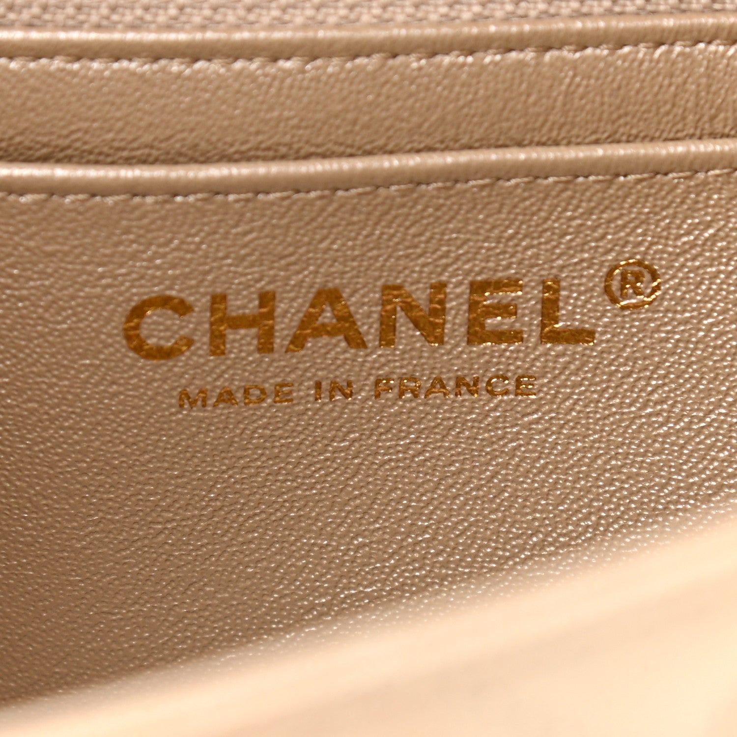 Chanel Metallic Goatskin Quilted Mini Rectangular Flap Gold 6 of 10