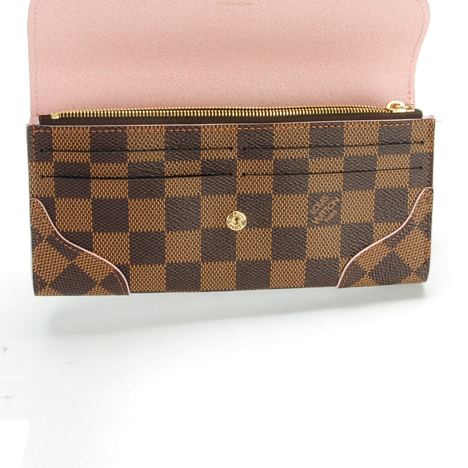 Louis Vuitton Damier Ebene Caissa Wallet Rose Ballerine 6 of 8