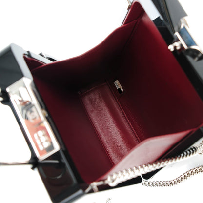 Chanel Resin Patent Trolley Minaudiere Clutch Black 5 of 7