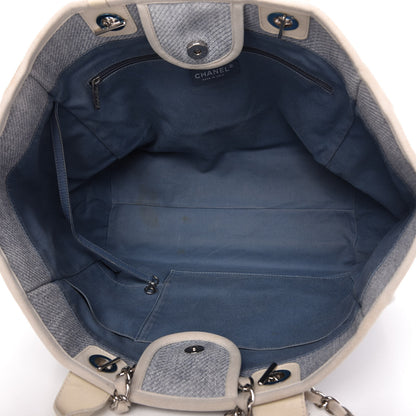 Chanel Canvas Medium Deauville Tote Denim Blue 5 of 13