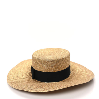 Gucci Lame Papier Hat S Black Gold 3 of 11