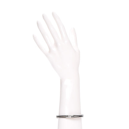 David Yurman Darkened Sterling Silver Diamond 7mm Mini Loop Labyrinth Bracelet 2 of 5
