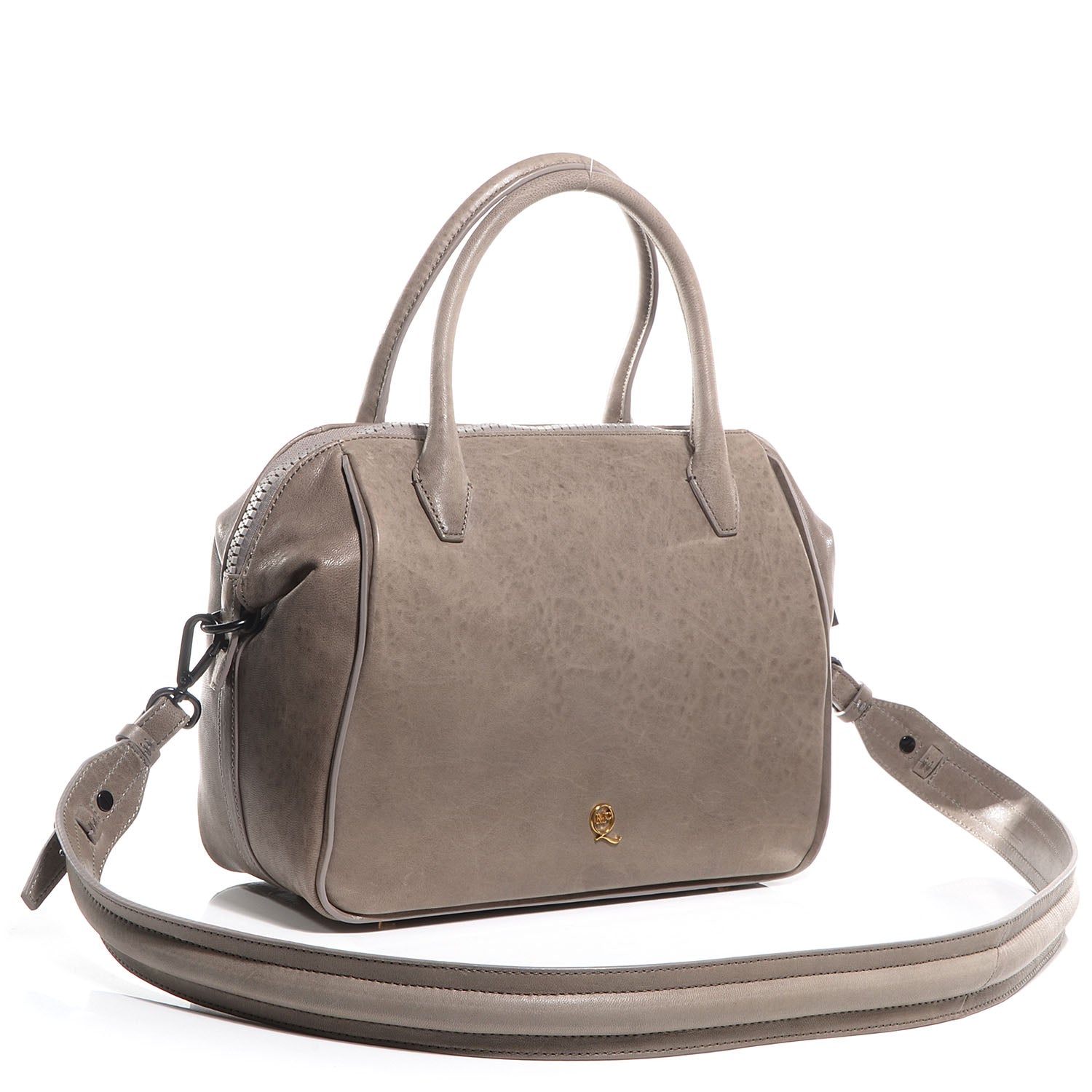 Alexander McQueen McQ Crocodile Embossed Lambskin The YT Bag Dove Grey 4 of 11