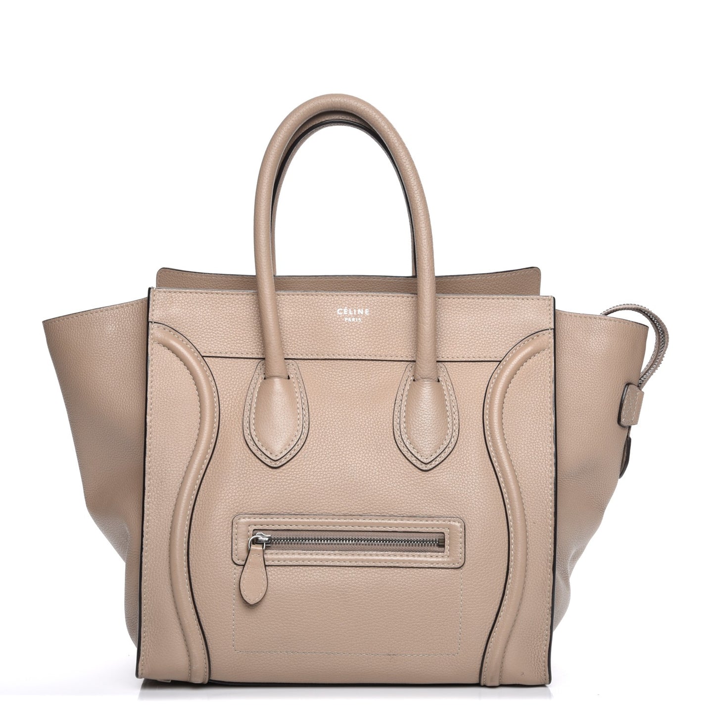 Drummed Calfskin Mini Luggage Dune