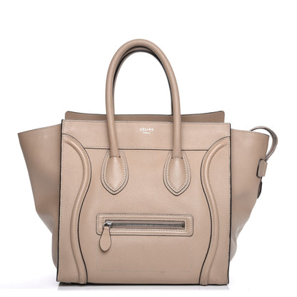 Celine Drummed Calfskin Mini Luggage Dune 1 of 14