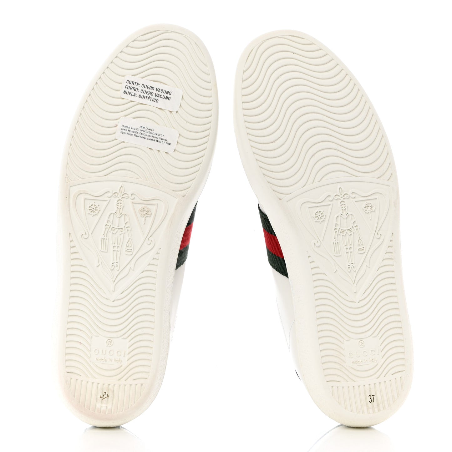 X DORAEMON Calfskin Fujiko Embroidered Womens Ace Sneakers 37 White Green