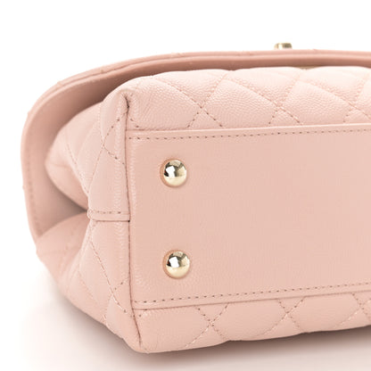 Chanel Caviar Quilted Mini Coco Handle Flap Light Pink 9 of 11