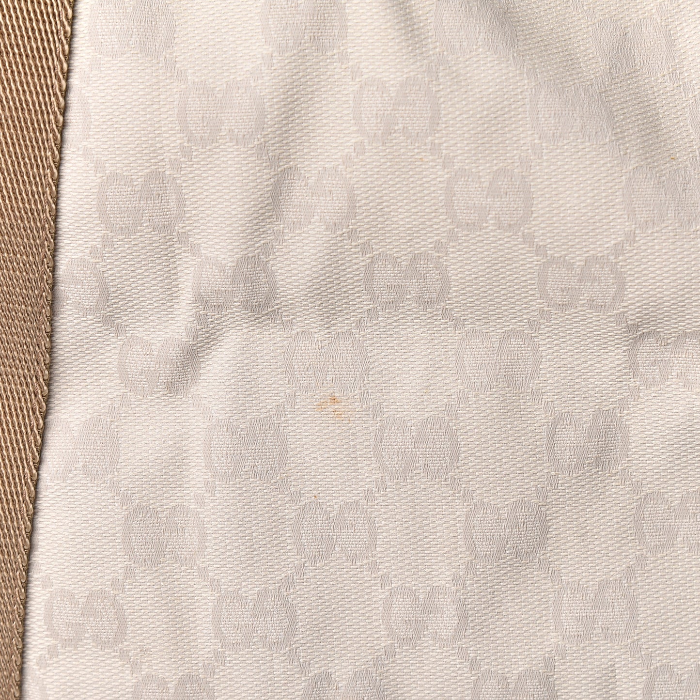 GG Monogram Medium Web Handle Vertical Tote White