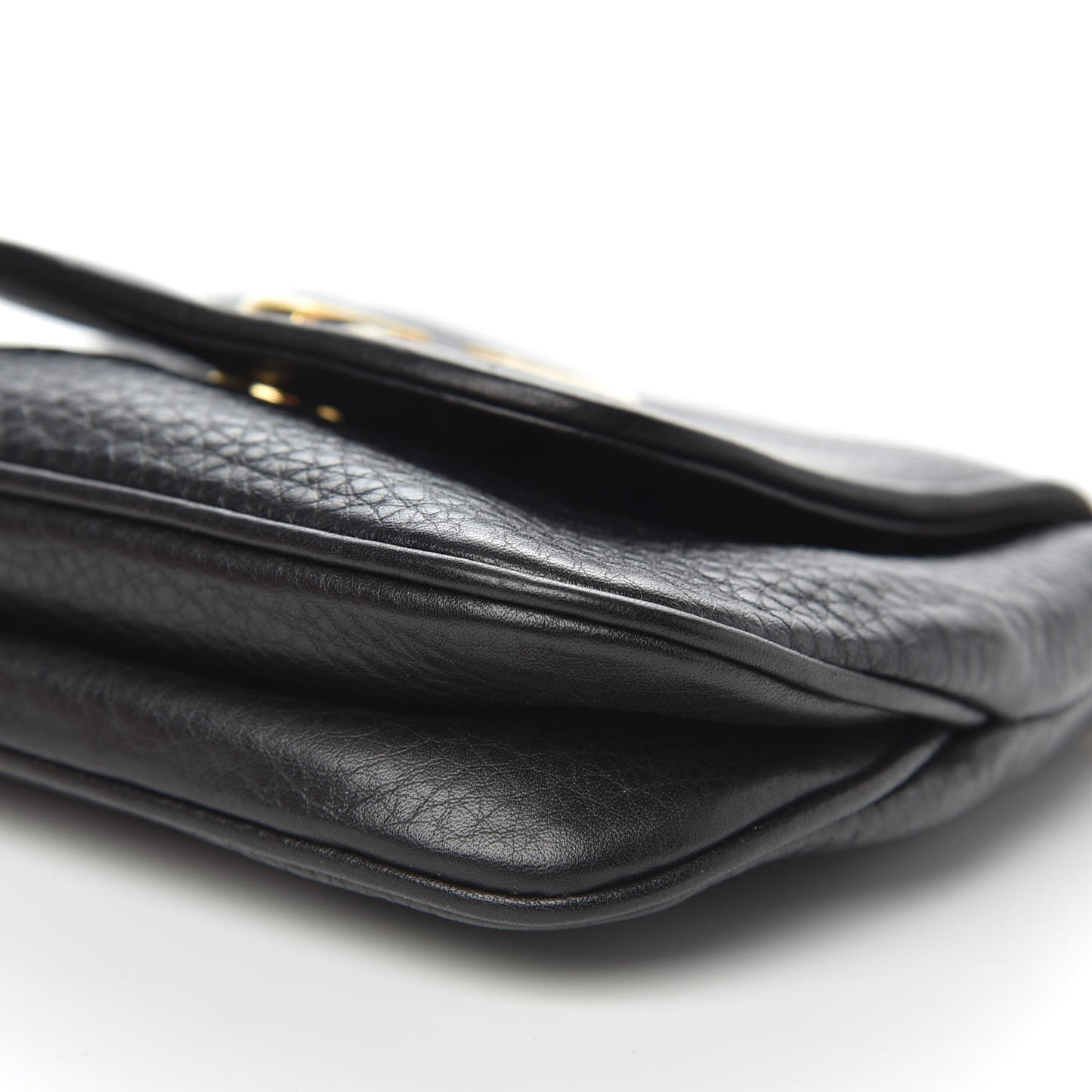 Pebbled Calfskin Small 1973 Chain Shoulder Bag Black