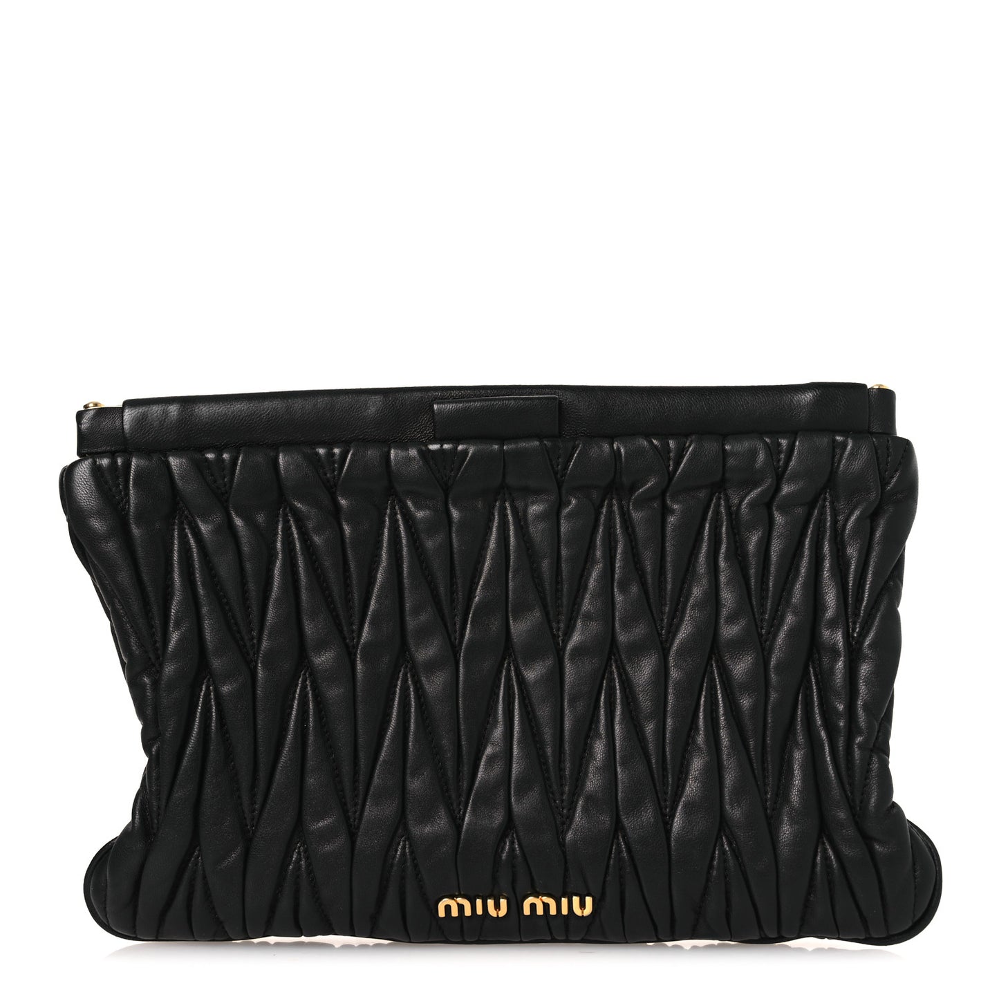 Nappa Matelasse Clutch Black