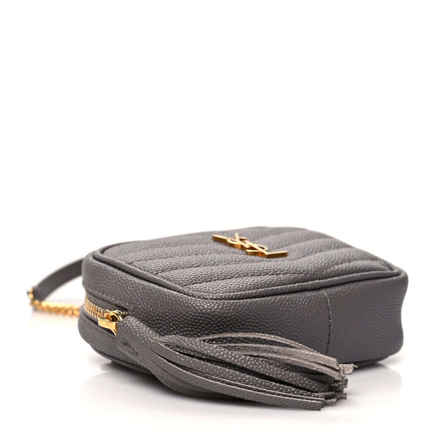 Saint Laurent Grain De Poudre Matelasse Monogram Baby Lou Camera Bag Fog 4 of 10